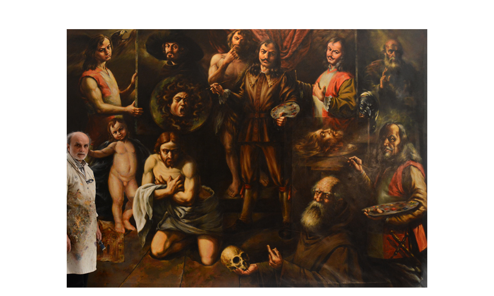 Il Pittore nello Studio - Mattia Preti - Olio su tela - cm 400 x 300 - Palazzo del Consiglio Regionale della Calabria - Reggio Calabria